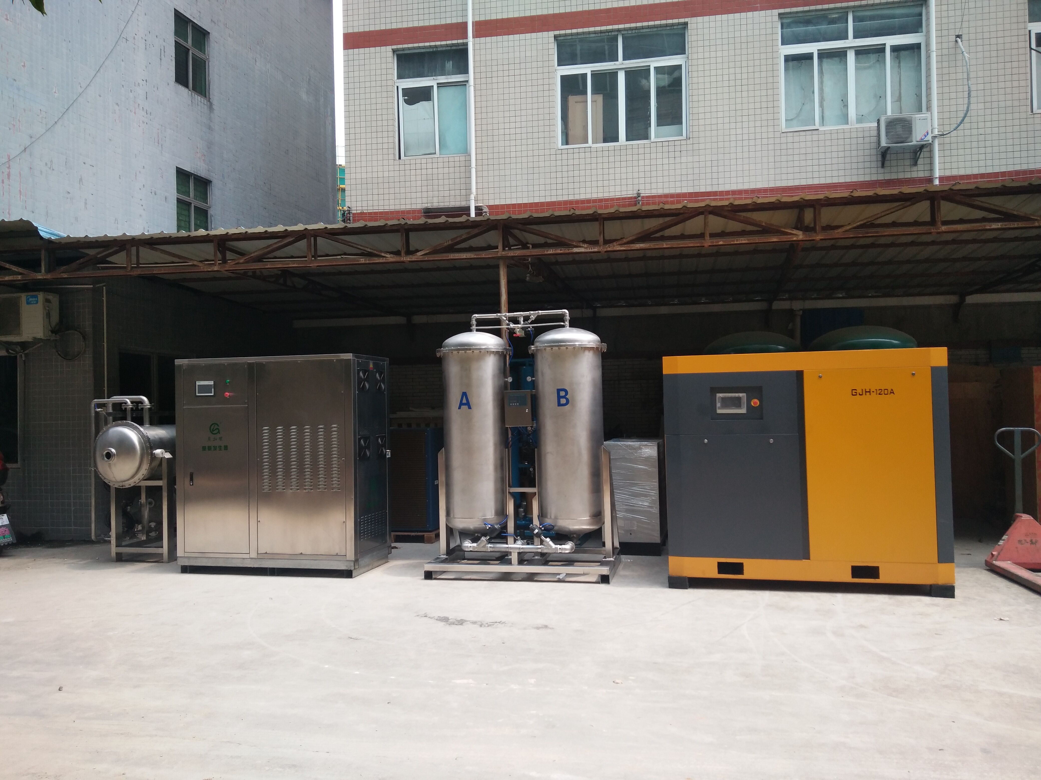 佳環(huán)8月份，出貨一套5KG氧氣源臭氧發(fā)生器應(yīng)用于洗滌廢水回水處理